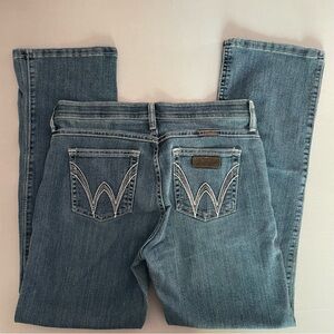 Wrangler Q-Baby No Gap Waistband Boot Cut Classic Blue Jeans 5/6 x 30